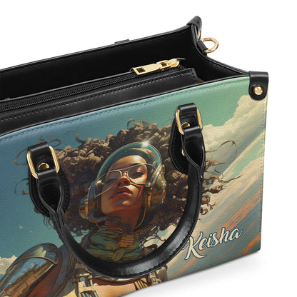 Afrofuturism - Personalized Leather Handbag SB112