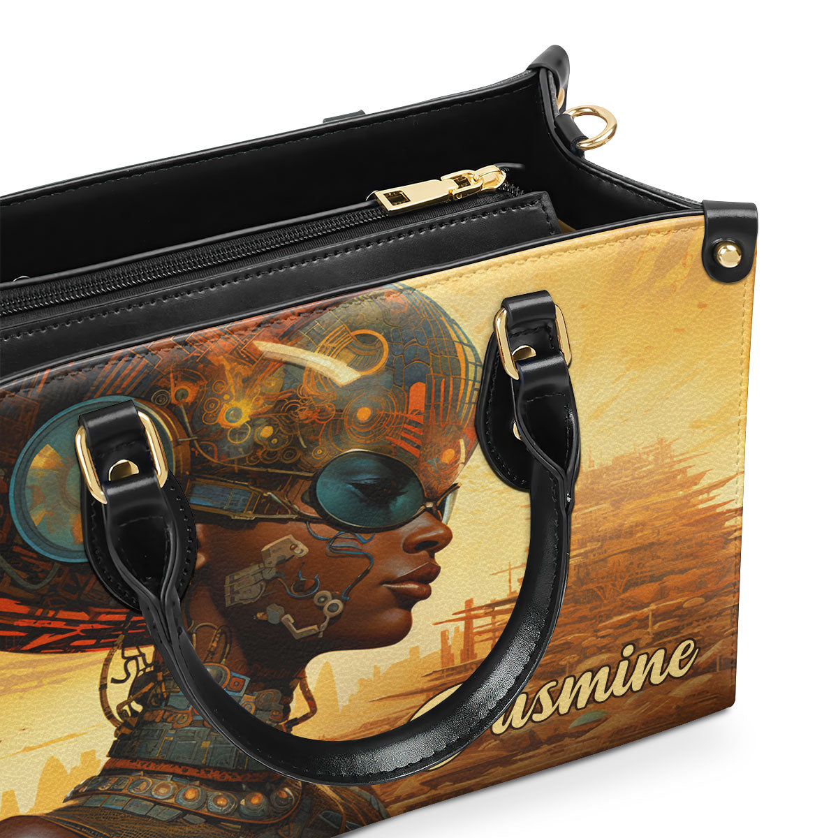 Afrofuturism05 - Personalized Leather Handbag SB115