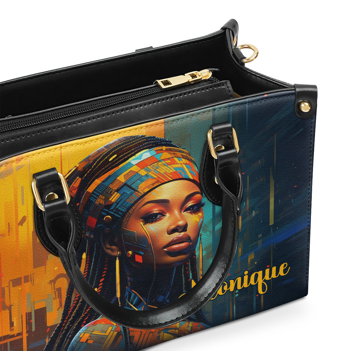 Afrofuturism09 - Personalized Leather Handbag SB121