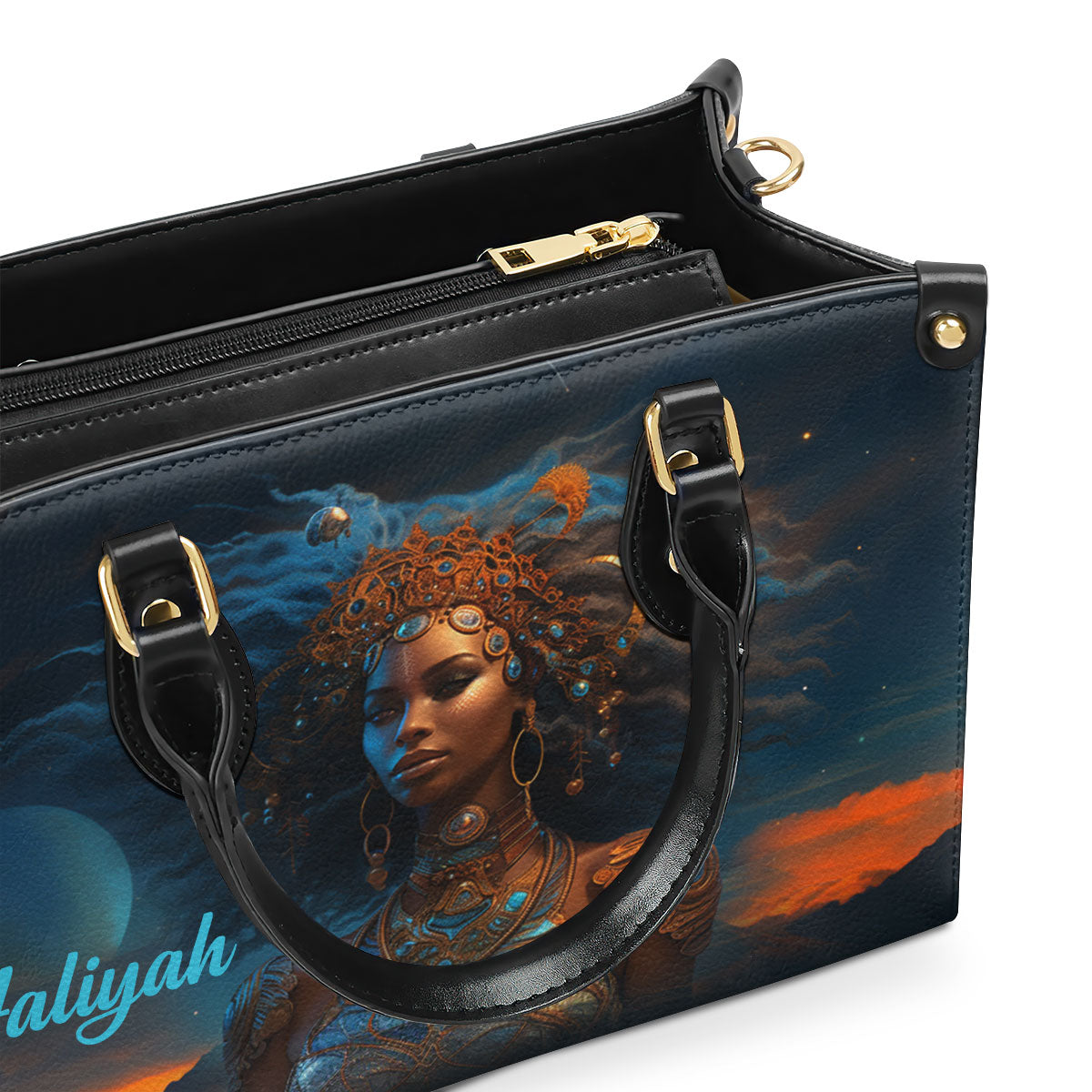 Afrofuturism11 - Personalized Leather Handbag SB125