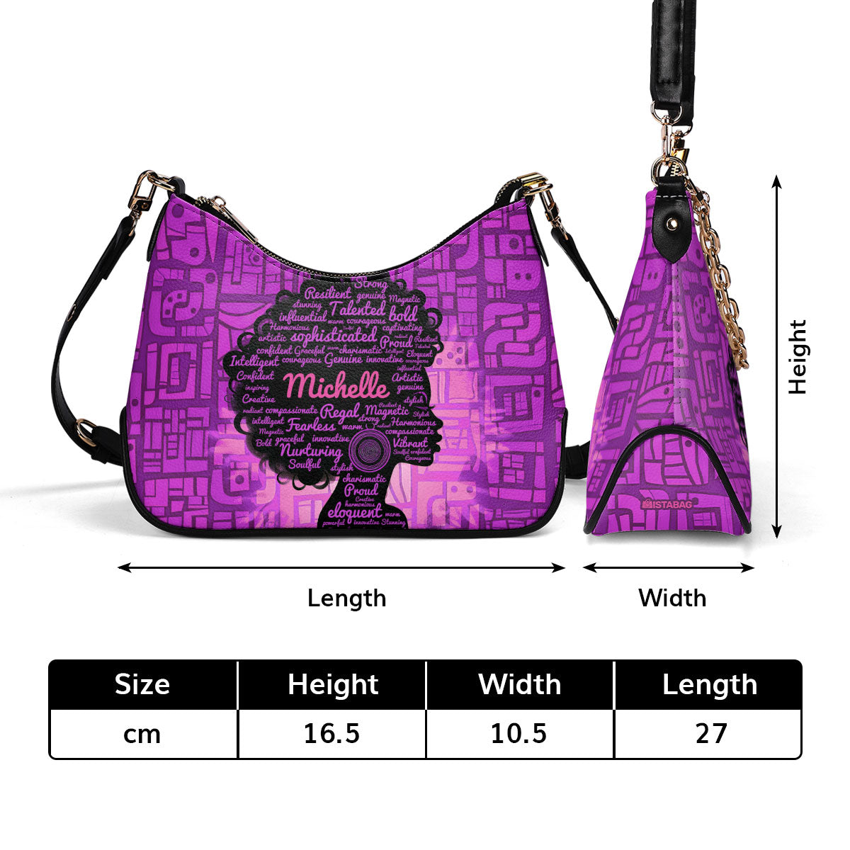 Afro Queen - Personalized Chain Shoulder Bag SB47