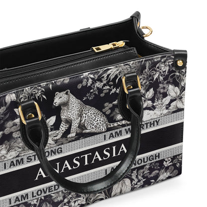 Leopard - Four Seasons - Personalized Leather Handbag STB120