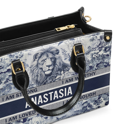 Lion - Four Seasons - Personalized Leather Handbag STB122