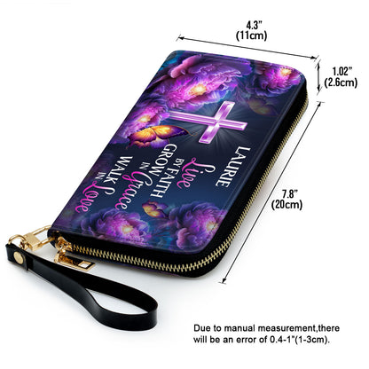 Live By Faith - Personalized Clutch Purse STB31