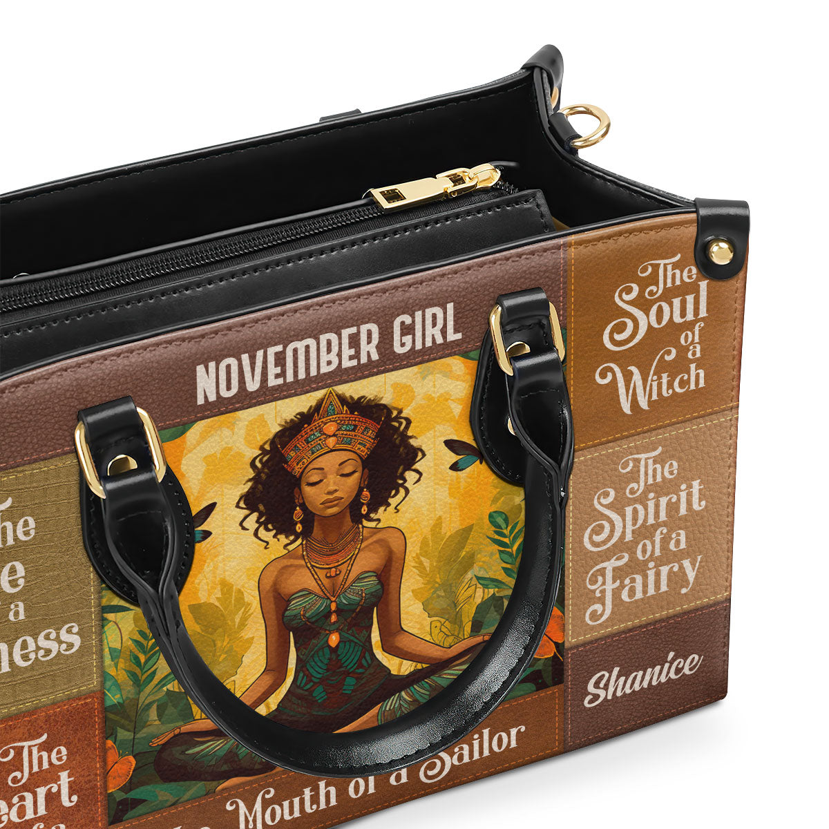 The Soul Of Witch - Personalized Leather Handbag STB73