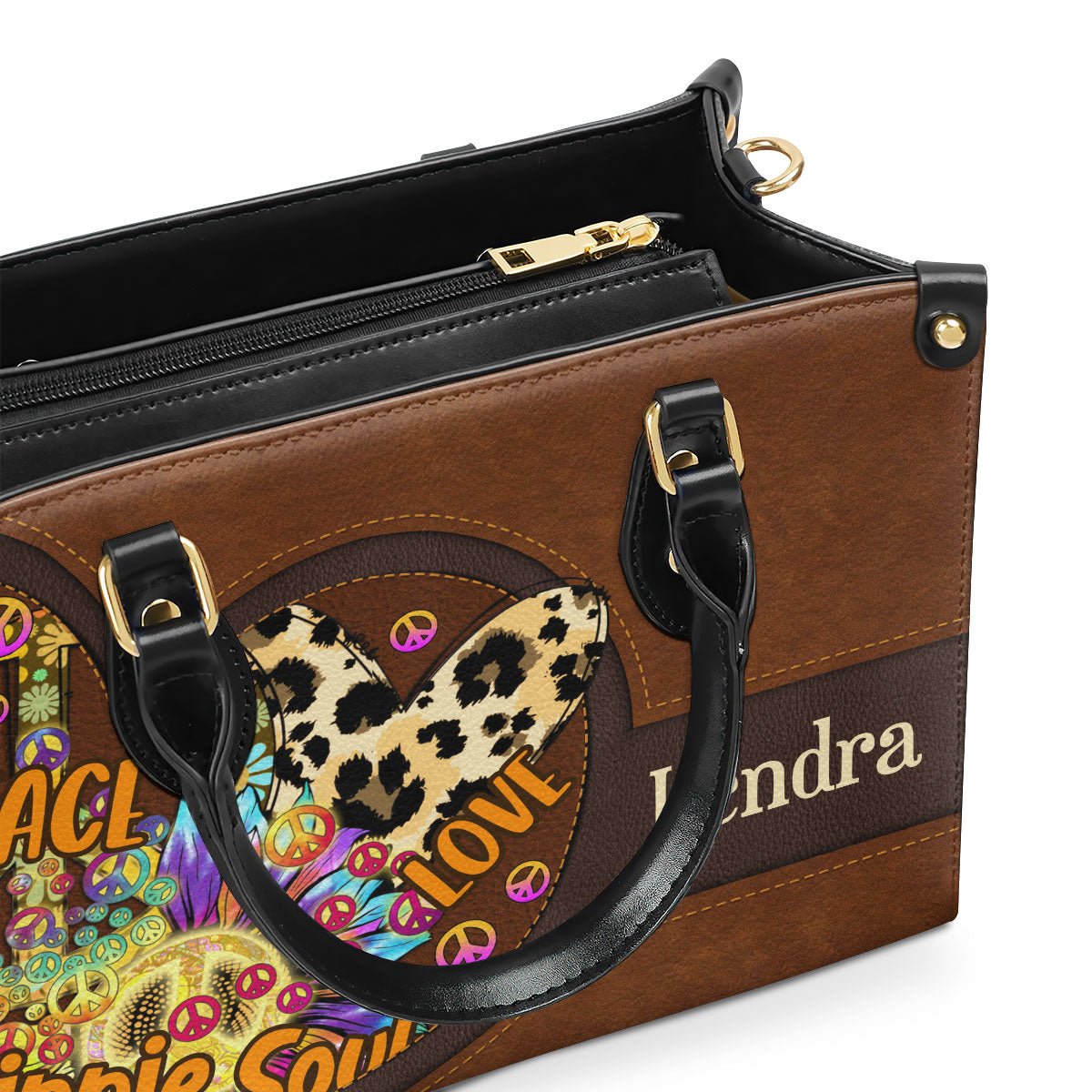 Hippie Soul - Personalized Leather Handbag STB221