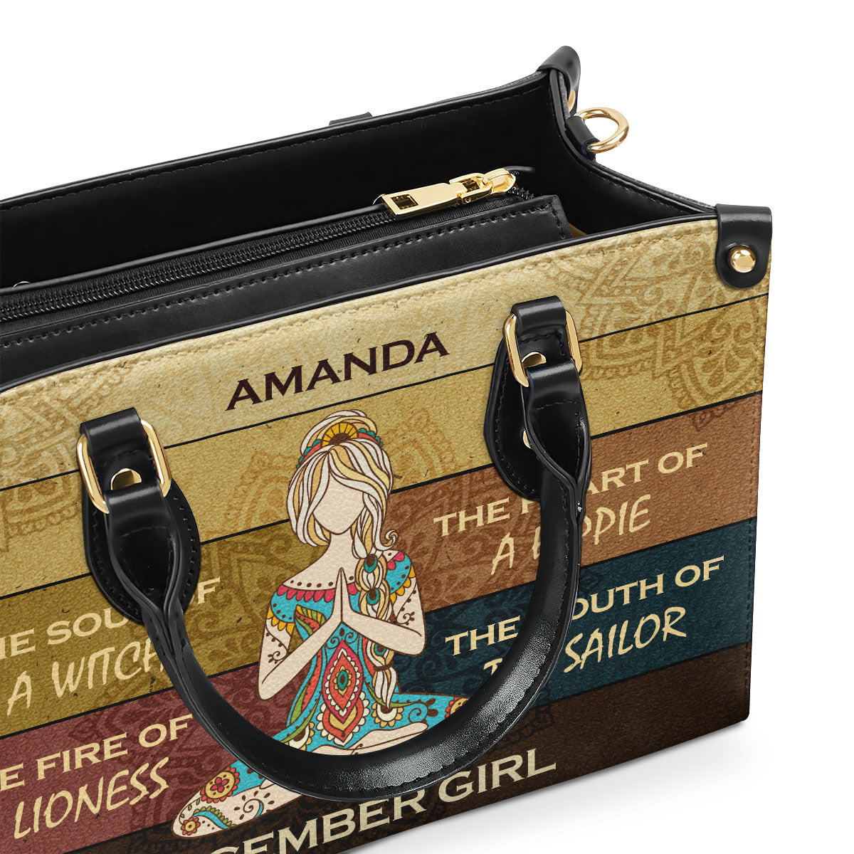 Month Girl - Personalized Leather Handbag SBHN07