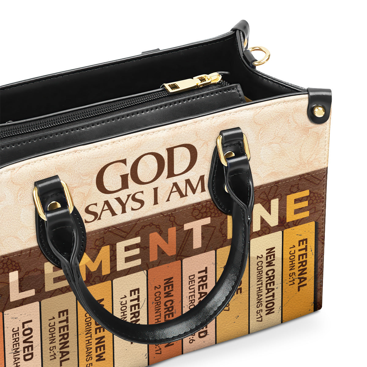 God Says I Am | Personalized Leather Handbag