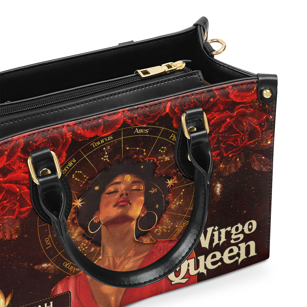 Zodiac Queen - Personalized Leather Handbag SBHN05