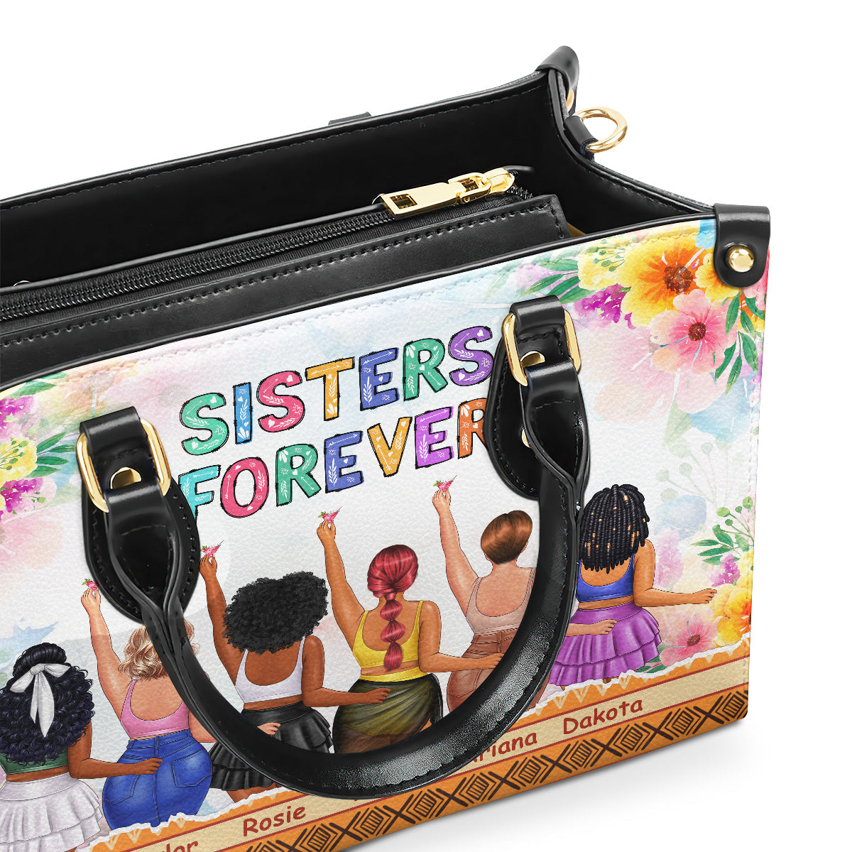 Sisters Forever - Personalized Leather Handbag