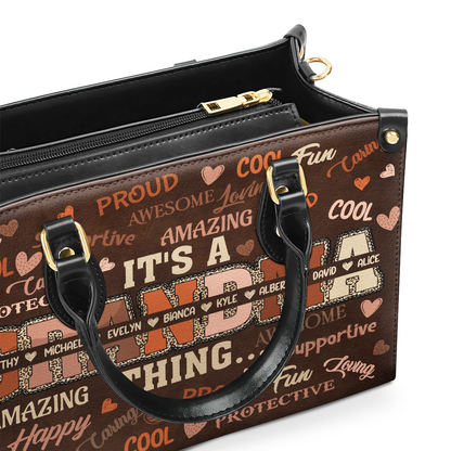 It Is A Grandma Thing - Personalized Leather Handbag SBLHBLM2509T