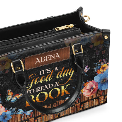 It's A Good Day To Read A Book - Personalized Leather Handbag SBLHBLM964L