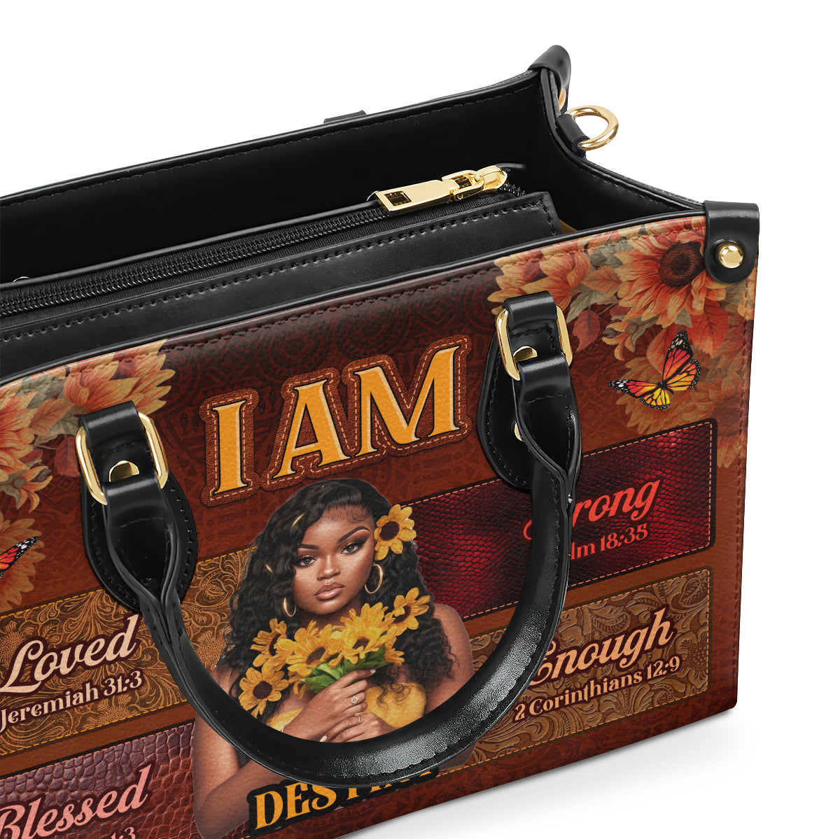 I Am - Personalized Leather Handbag