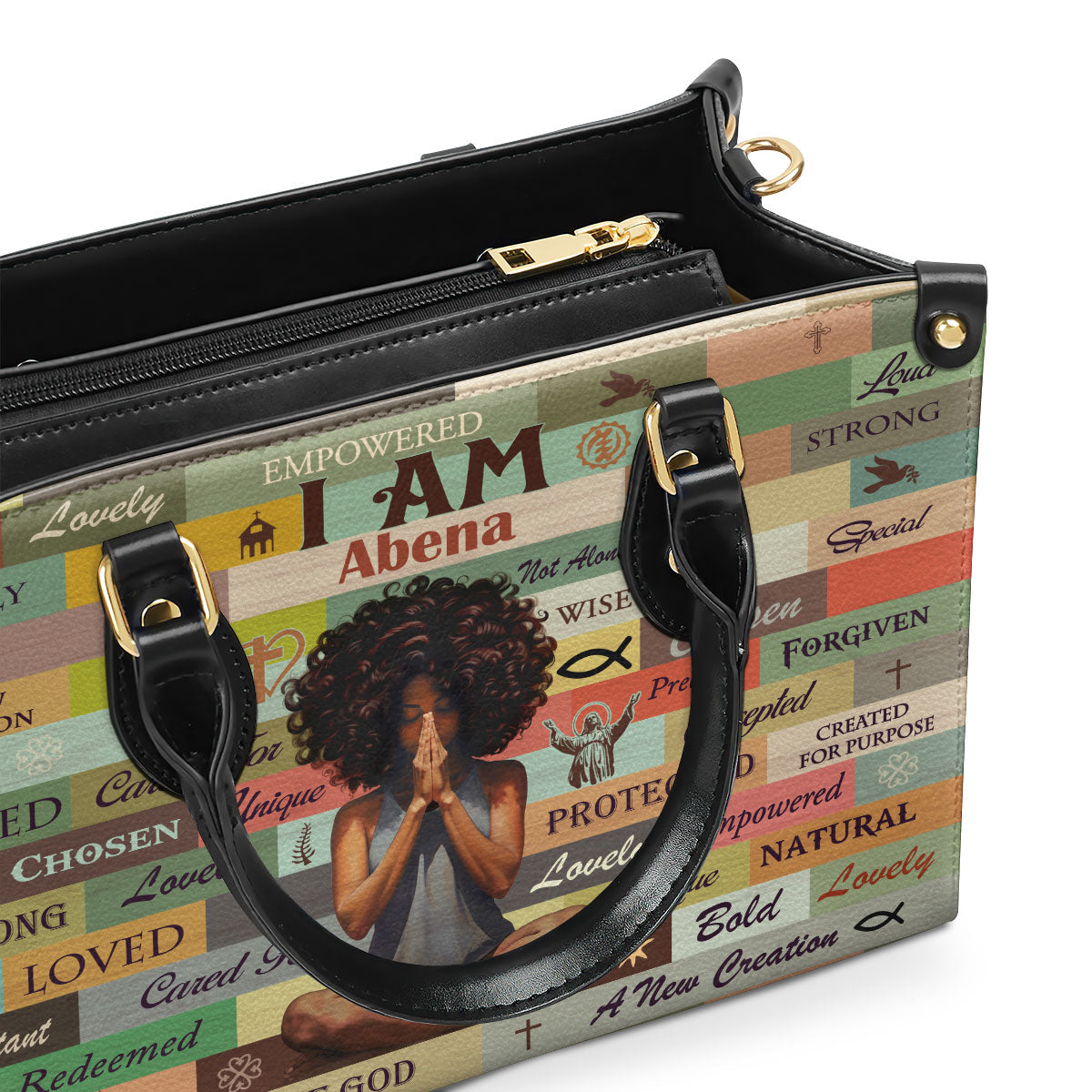 I Am Chosen - Personalized Leather Handbag MB50 X-Large / PU Leather