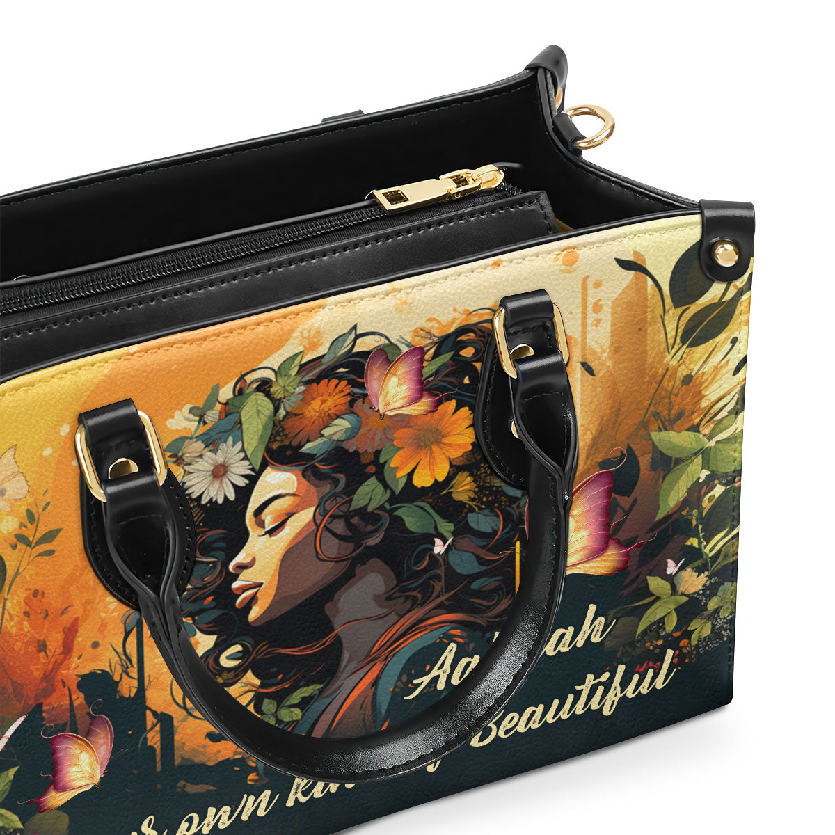 Be Your Own Kind Of Beautiful  - Personalized Leather Hand Bag STB82