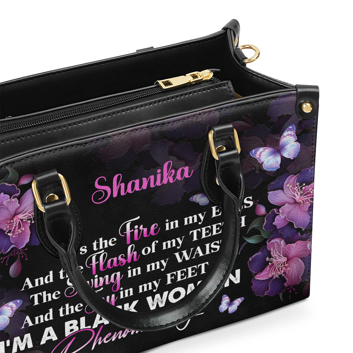 Phenomenal Black Woman - Personalized Leather Hand Bag STB81