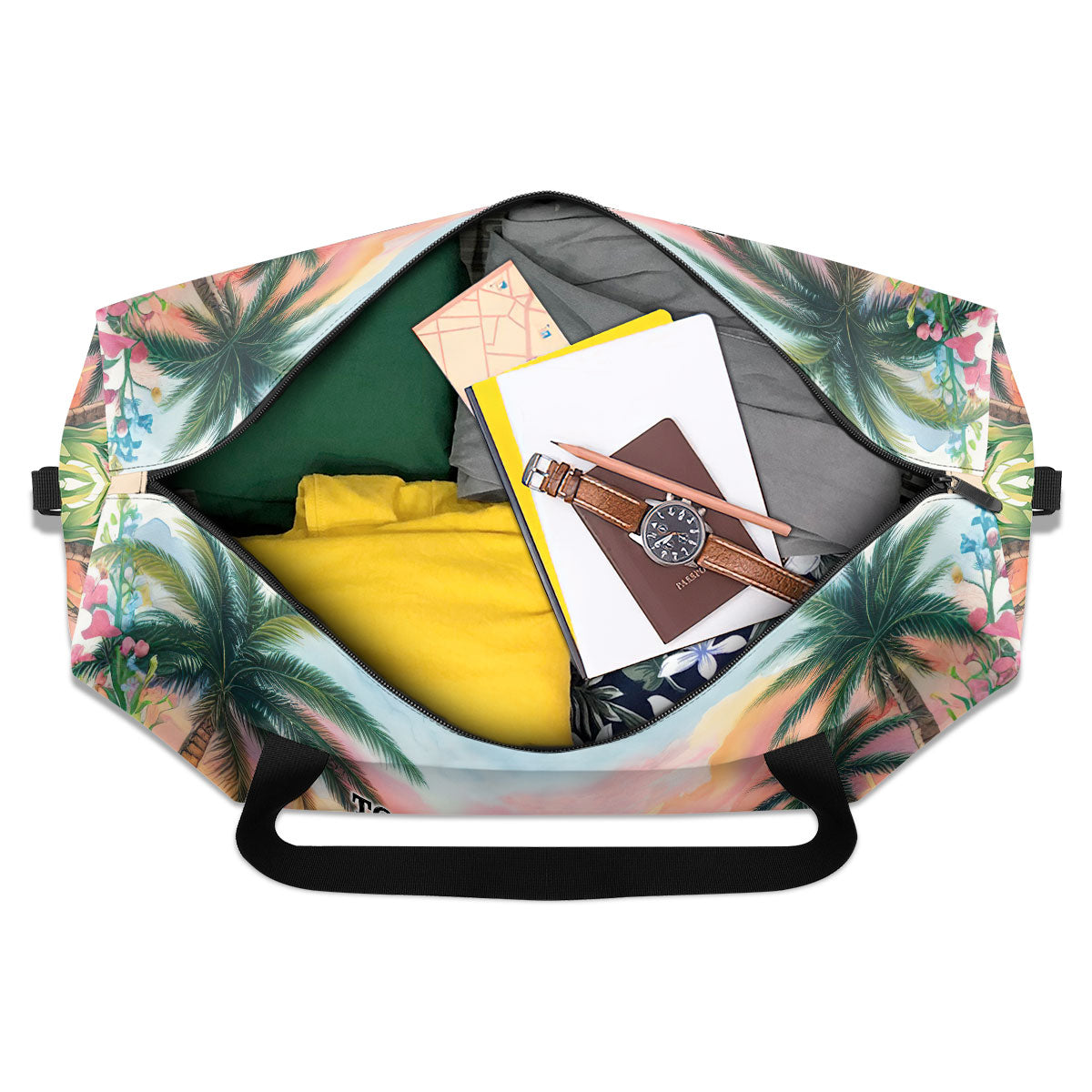 Travel Is My Therapy - Personalized Minimalist Duffle Bag SBMDBN46