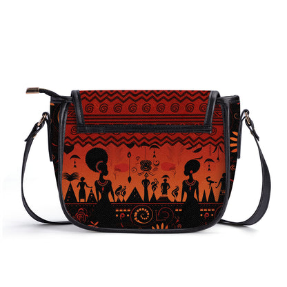 Sistas - Personalized Leather Saddle Cross Body Bag