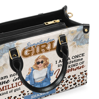 I Am A Once In A Lifetime Kind Of Woman - Personalized Leather Handbag SBHN10