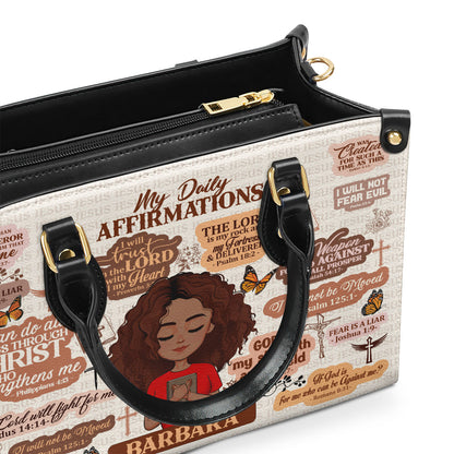 My Daily Affirmations - Personalized Leather Handbag SBLHBLM2276D