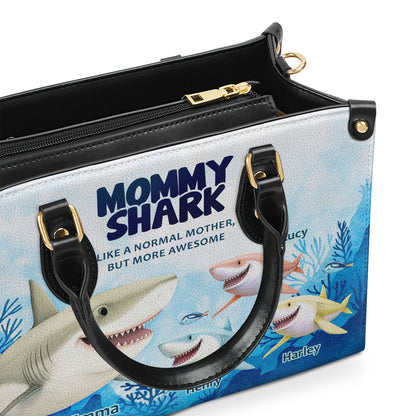 Mommy Shark - Personalized Leather Handbag SB250