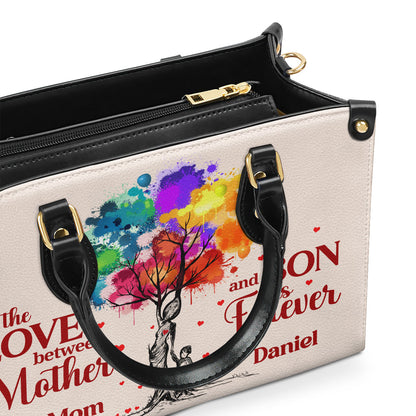 The Love Between Mother And Son Is Forever - Personalized Leather Handbag STB188B