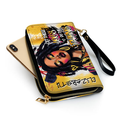 Let These Locs Do The Talking - Personalized Leather Clutch Purse