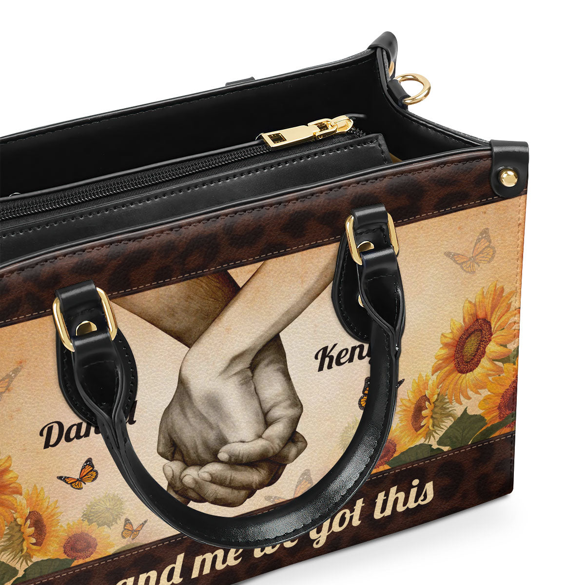 You And Me We Got This - Personalized Leather Handbag STB187