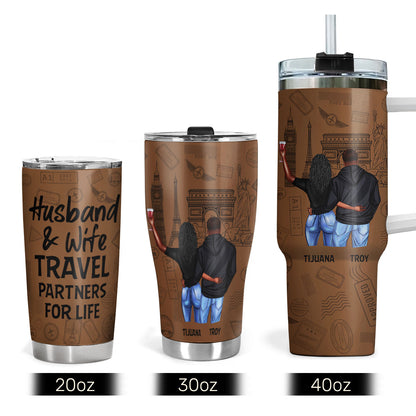 Travel Partners For Life - Personalized Stainless Steel Tumbler