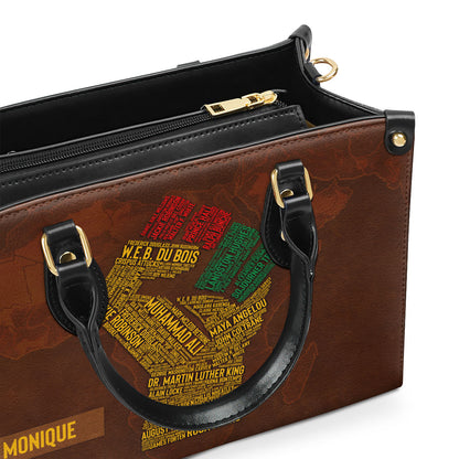 Black History Month - Personalized Leather Handbag STB190B