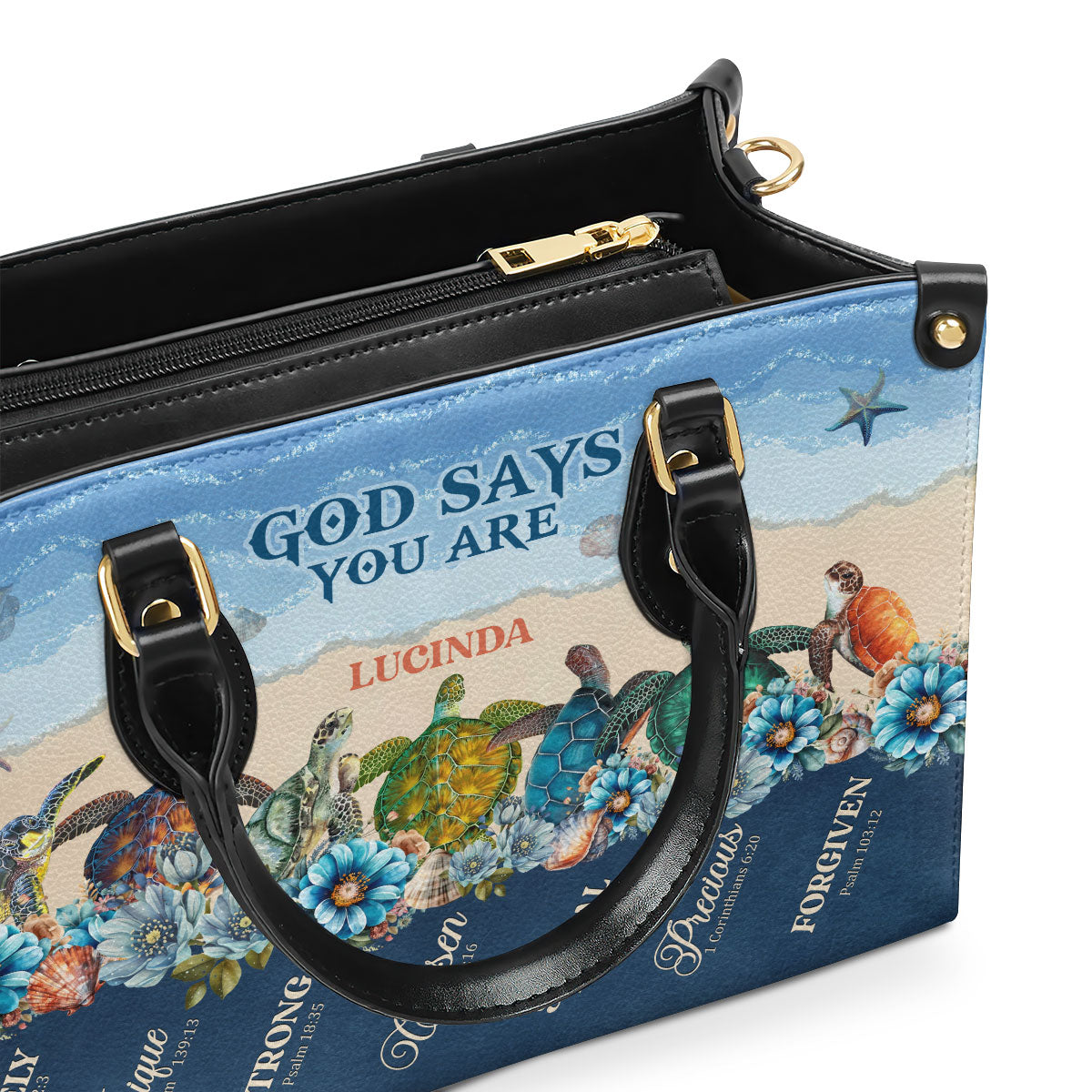 God Says You Are - Personalized Leather Handbag MB87