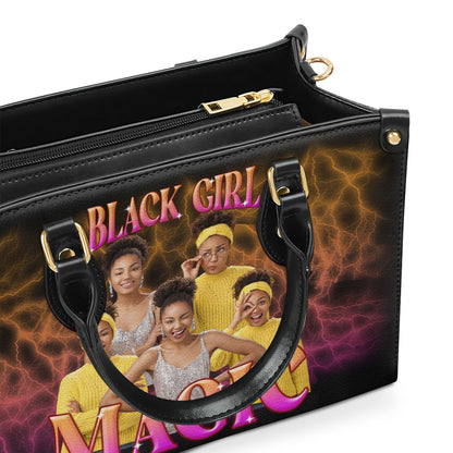 Black Girl Magic - Personalized Leather Handbag SBLHBNUN884M