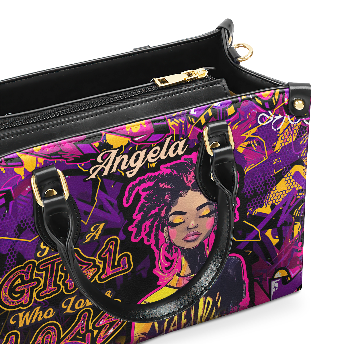 Just A Girl Who Loves Locs - Personalized Leather Handbag SBLHBLM2443L