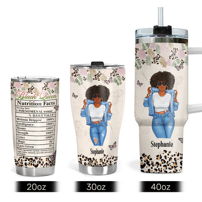 Black Queen Nutrition Facts - Personalized Stainless Steel Tumbler