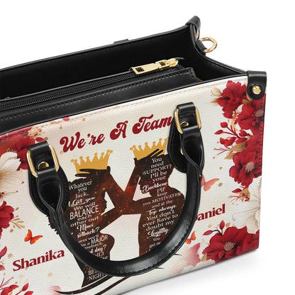 We're A Team - Personalized Leather Handbag STB154