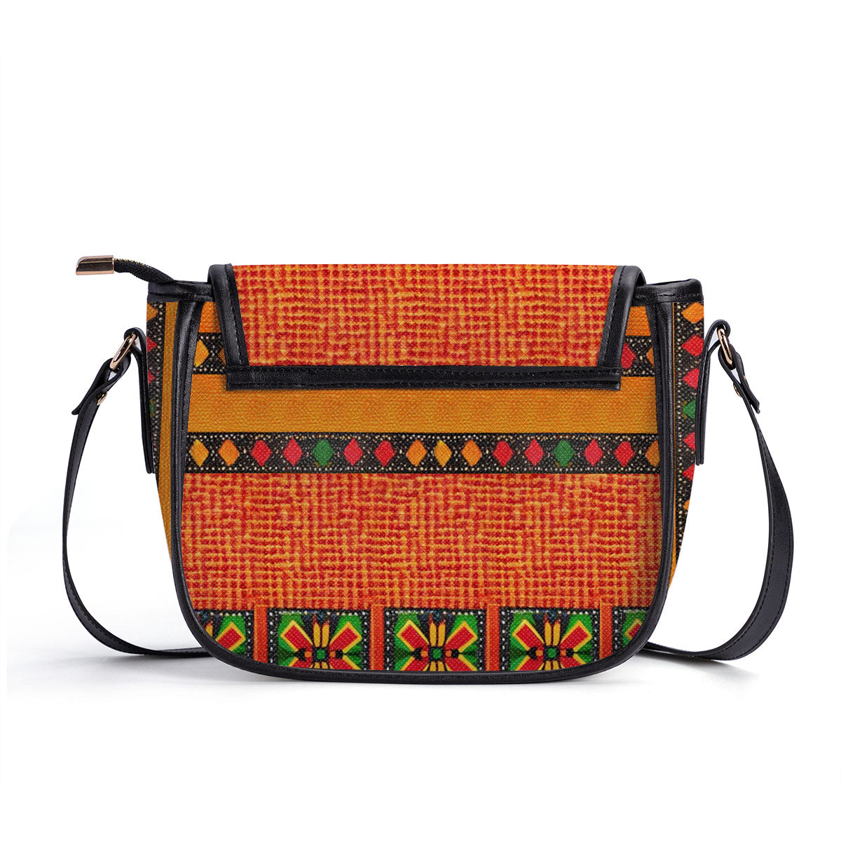 Africa Map - Juneteenth Leather Saddle Cross Body Bag SBSADT61