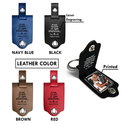 In Case You Need A Little Reminder - Personalized Leather Photo Keychain SBLPKLM2378M