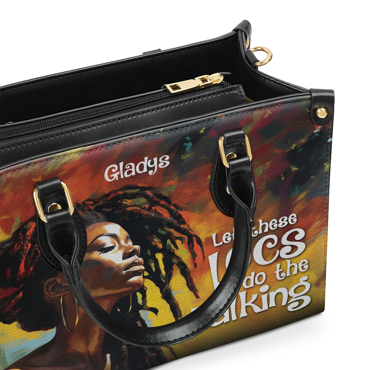 Let These Locs Do The Talking - Personalized Leather Handbag STB07