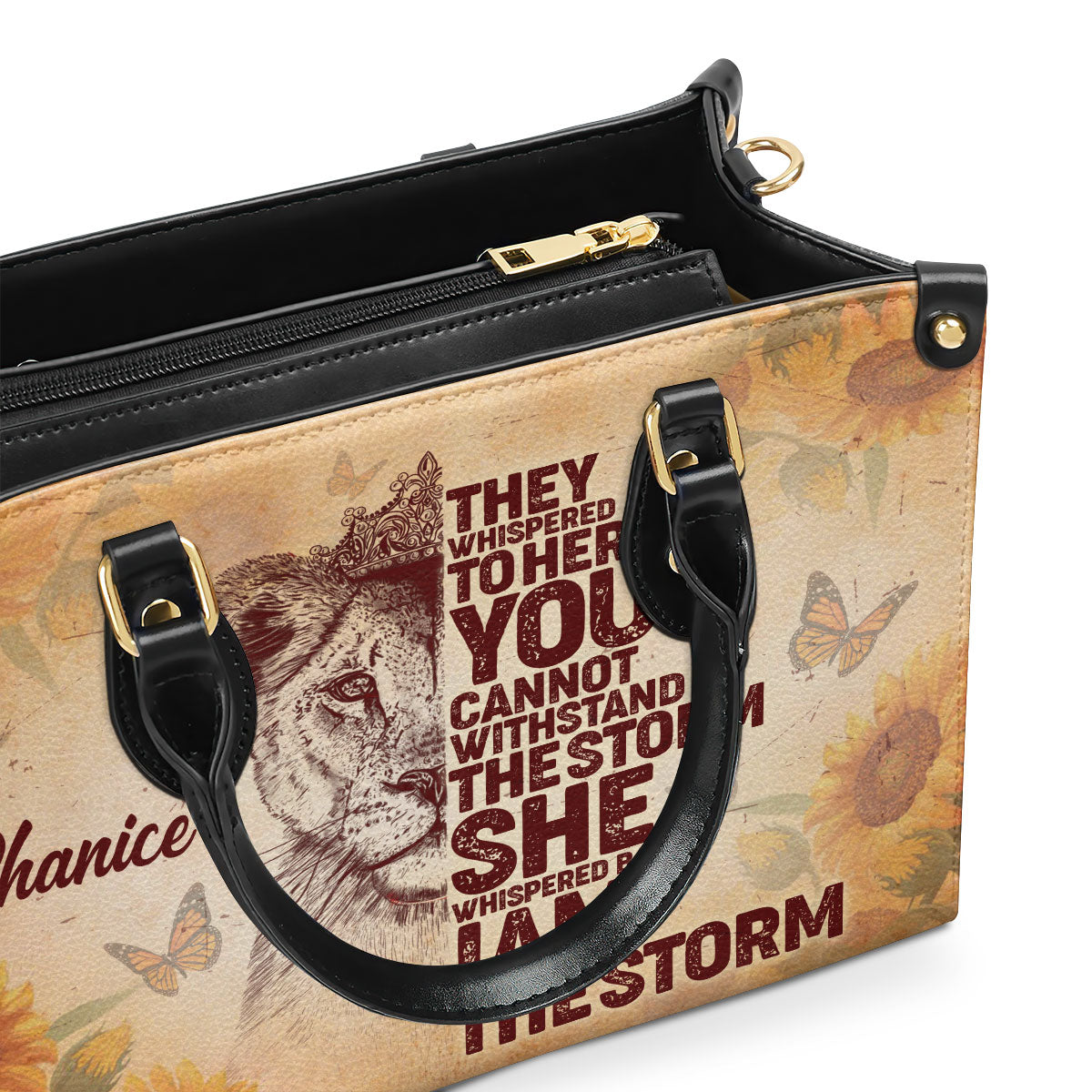 I Am The Storm - Personalized Leather Handbag STB178