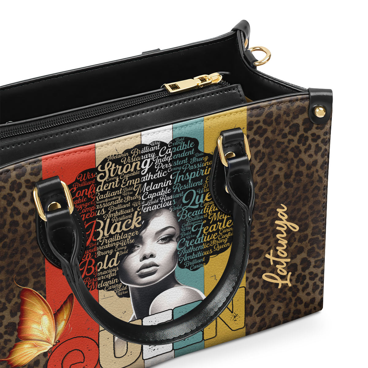 QUEEN - Personalized Leather Handbag STB155