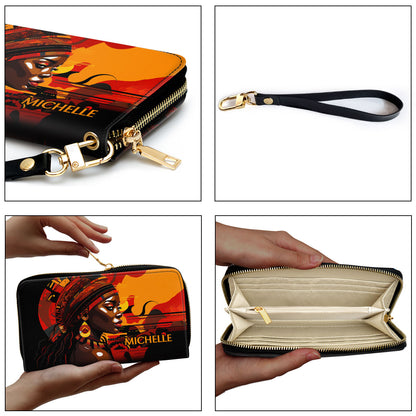 Heritage - Personalized Leather Clutch Purse SB101