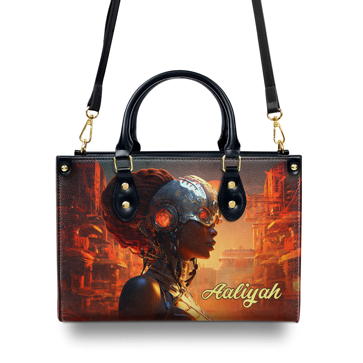 Afrofuturism03 - Personalized Leather Handbag SB116