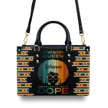 Melanin Queen - Personalized Leather Handbag SB31