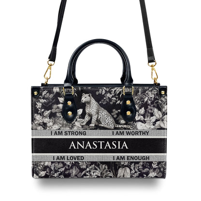 Leopard - Four Seasons - Personalized Leather Handbag STB120