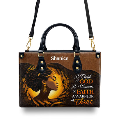 A Child Of God - Personalized Leather Handbag STB27