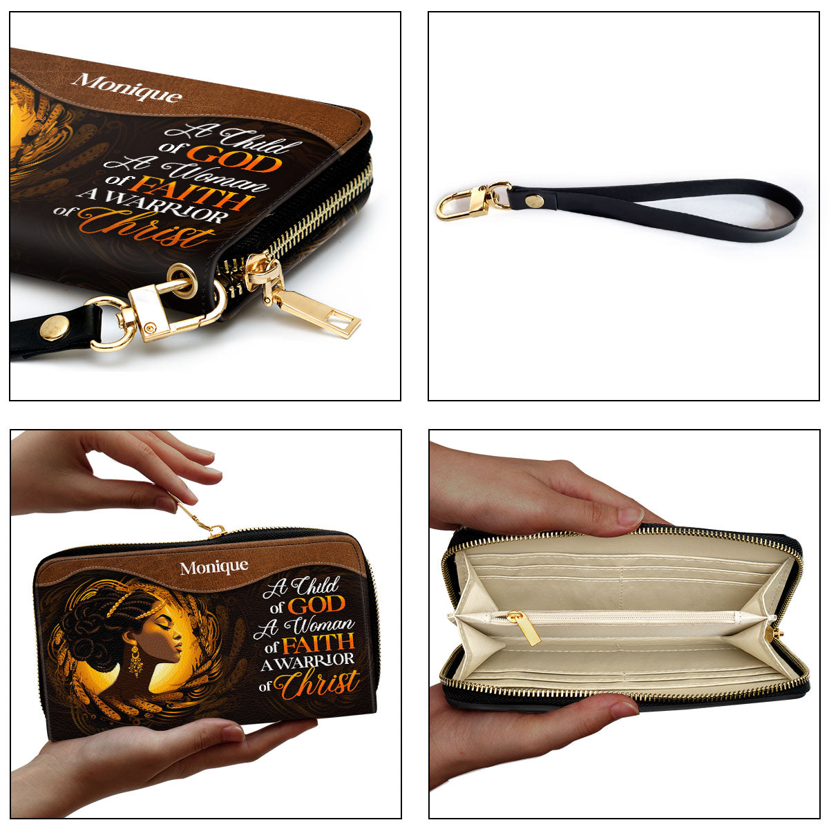 A Child Of God - Personalized Leather Clutch Purse STB27