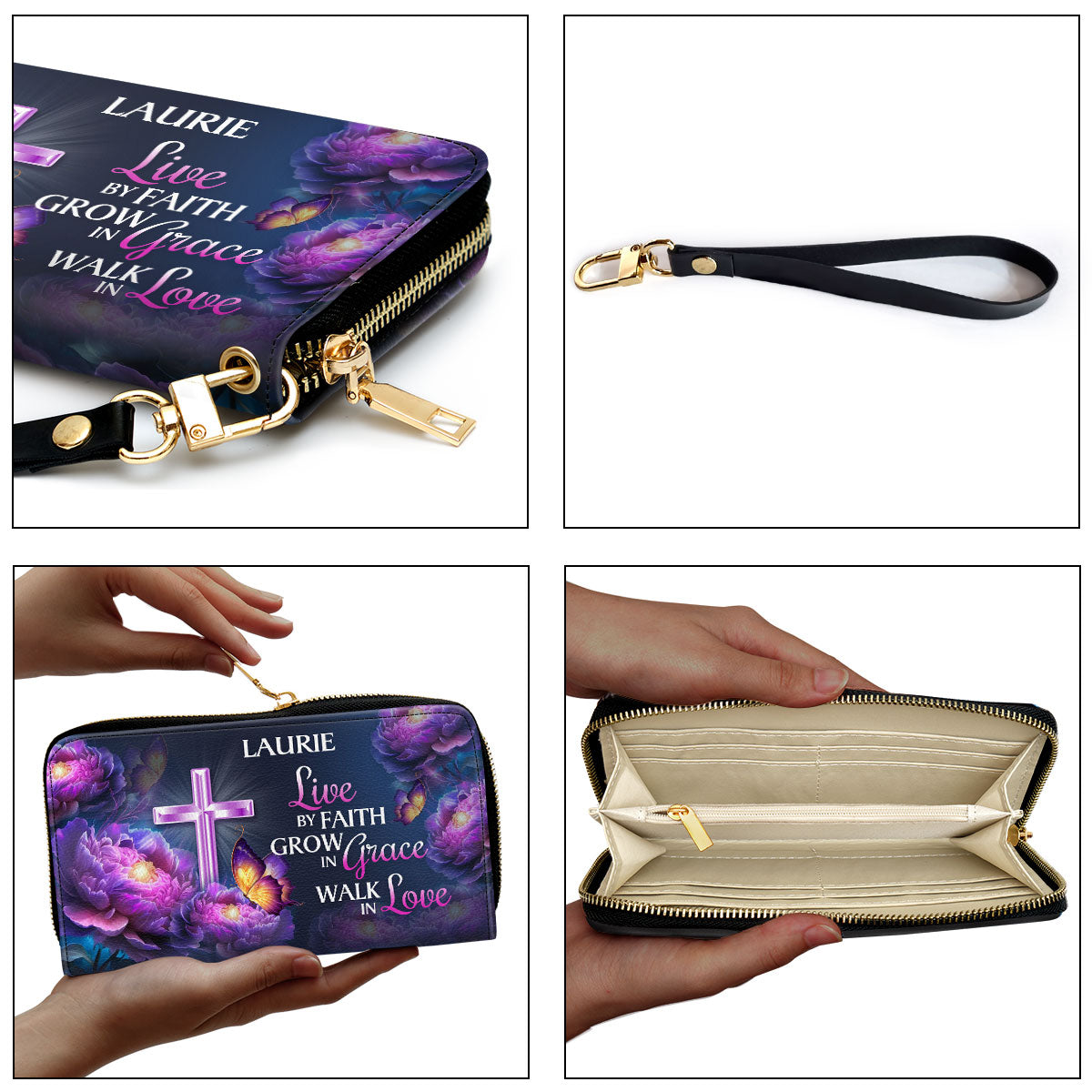 Live By Faith - Personalized Clutch Purse STB31