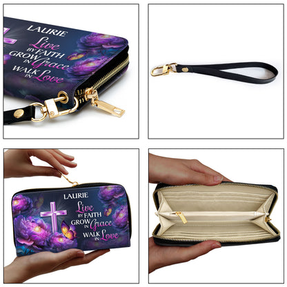 Live By Faith - Personalized Clutch Purse STB31