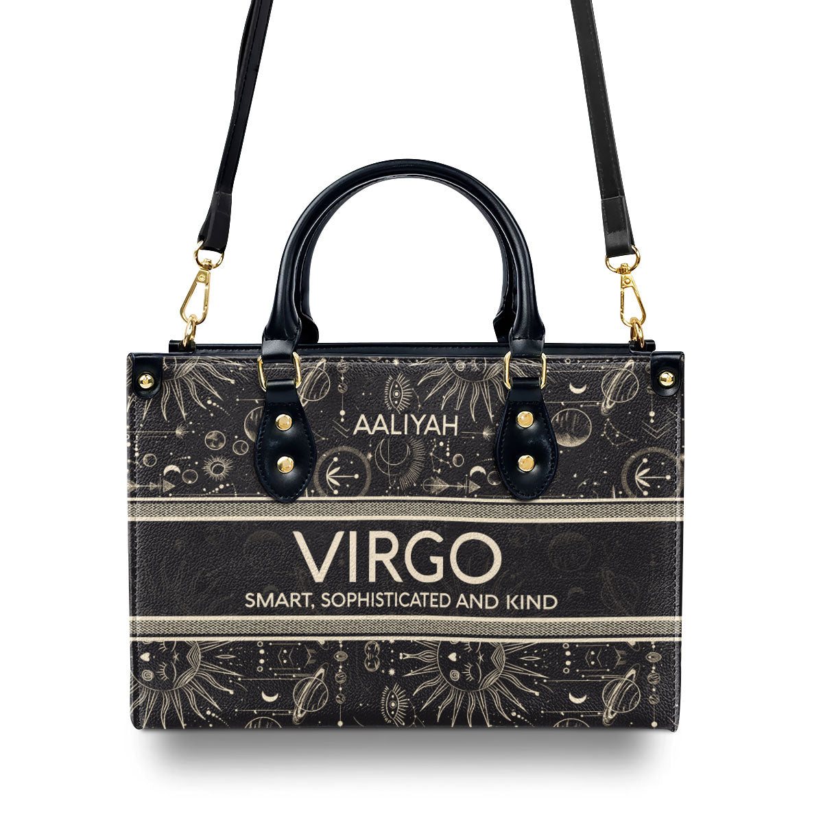 Zodiac Signs - Personalized Leather Handbag STB217