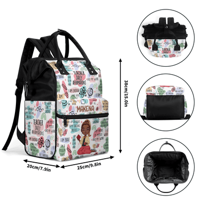 Teacher Daily Affirmations - Personalized Duckbilled Backpack SBDBPLM1638L